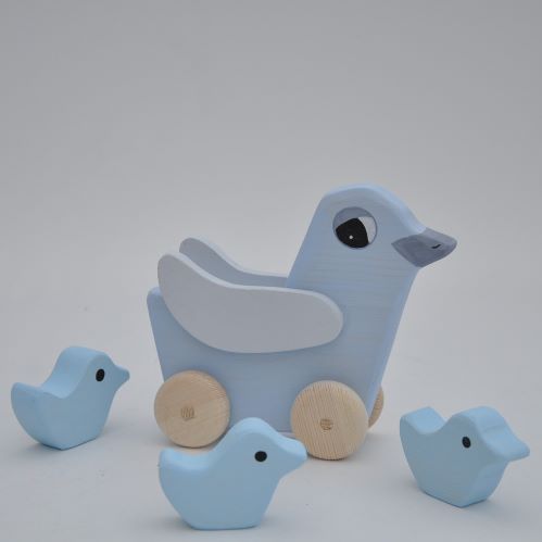 Buy wooden toy Dove Loving Mom with Dove Birds Babies by Barin Toys from BarinToys.com online store direct delivery..