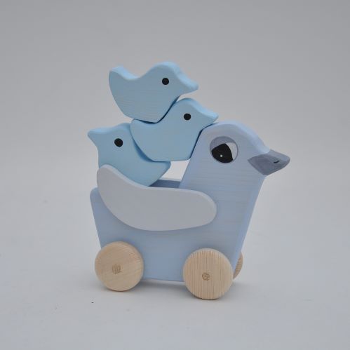 Buy wooden toy Dove Loving Mom with Dove Birds Babies by Barin Toys from BarinToys.com online store direct delivery..