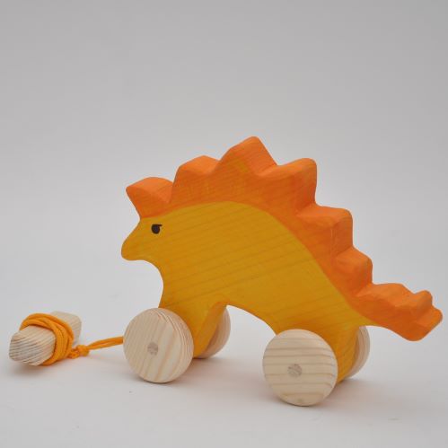 Buy coolest looking dinosaurs wooden toys at BarinToys.com online store! The best pull along Stego Dino wooden toy.