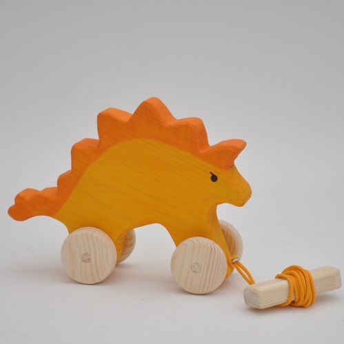 Buy coolest looking dinosaurs wooden toys at BarinToys.com online store! The best pull along Stego Dino wooden toy.