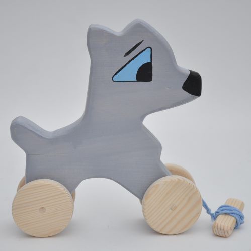 Buy Shy Puppy Husky Toy by Barin Toys Best Friends Cute Dog wooden pull toys at BarinToys.com online store direct!