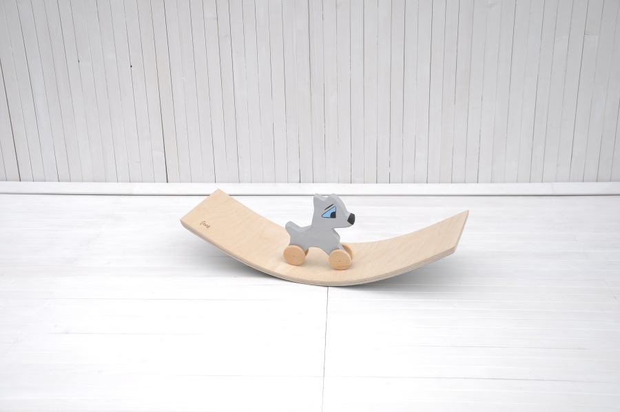 Wobble Board Grey felt balance board for nursery fitness and Montessori at home toddlers workouts - shop online with delivery at home from Barin Toys online stores - the best near by store for your kids