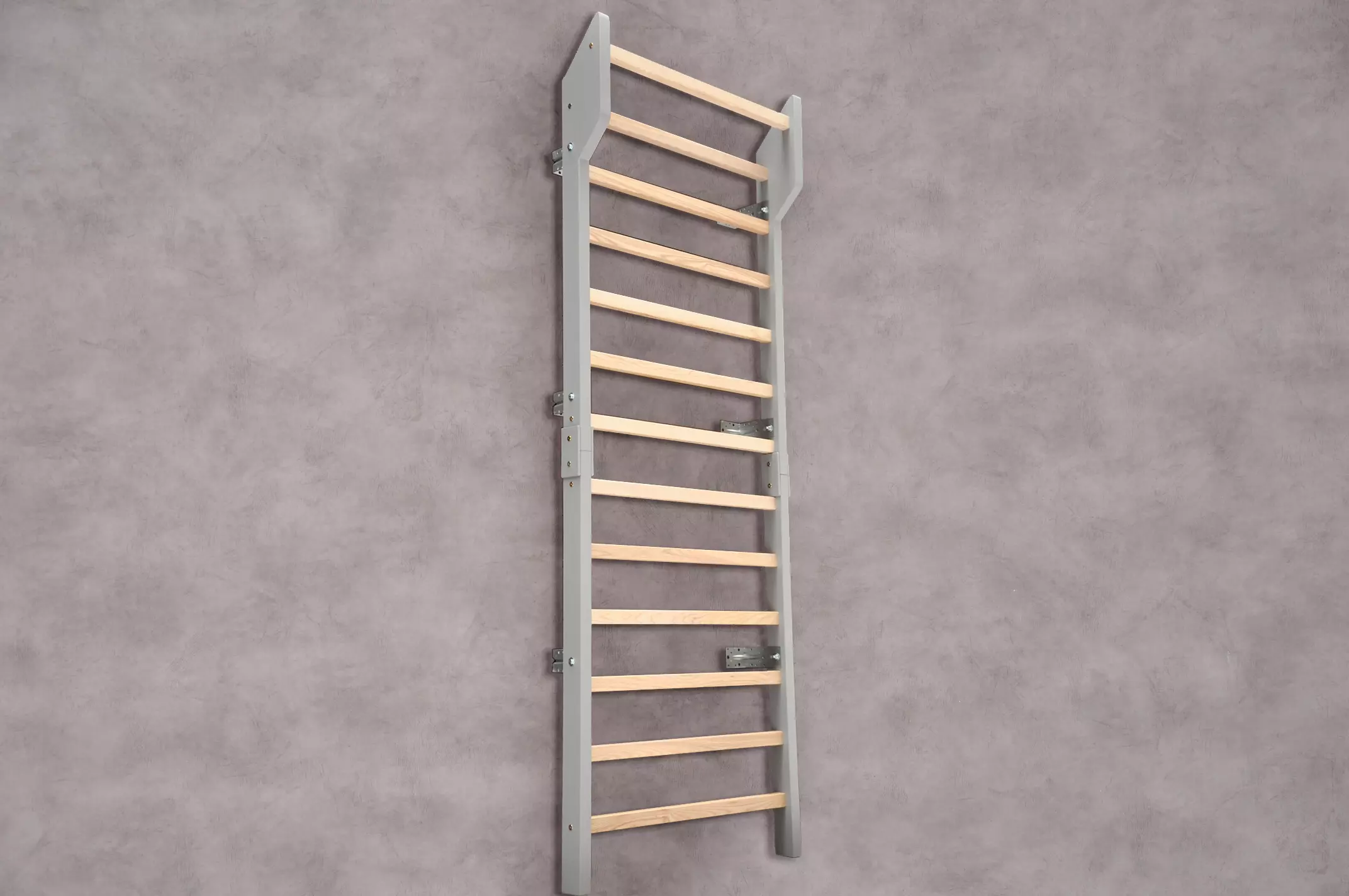 Swedish ladder & fitness wall bars Ash Grey Classic BarinToys - gymnastics, fitness, stretching, Pilates and yoga wall bars for sale with free delivery.